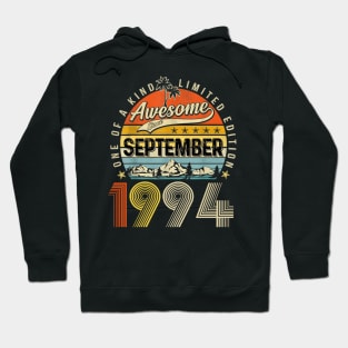 Awesome Since September 1994 Vintage 29th Birthday Hoodie